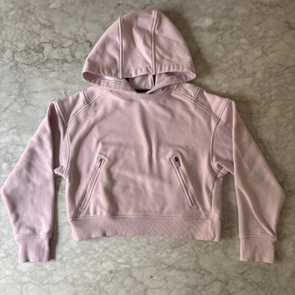 Athleta Girl X Simone Biles “Courage is Your Superpower” Pink Hoodie Size S / 7 - Picture 2 of 8